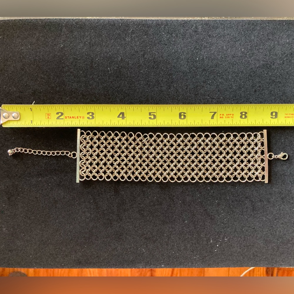 Vintage 90s Chainmail Cuff Bracelet